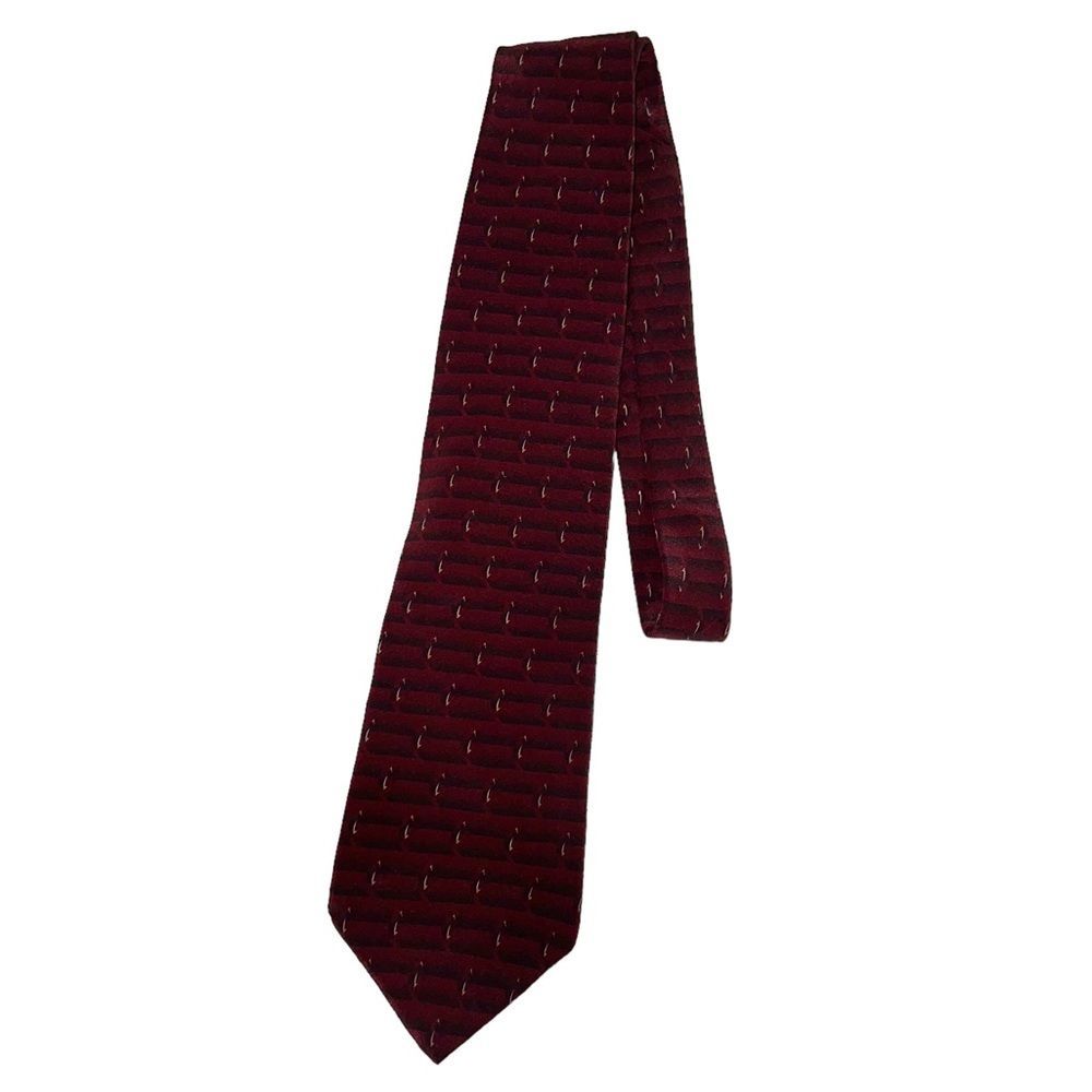 Vintage Bill Blass Black Label Silk Burgundy Tie
